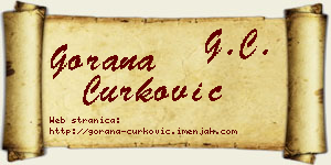 Gorana Ćurković vizit kartica